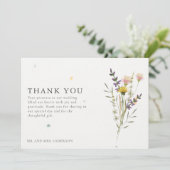 Wildblume Meadow Two Foto Wedding Danke (Stehend Vorderseite)