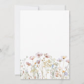 Wildblume Meadow Watercolor Einladung (Rückseite)