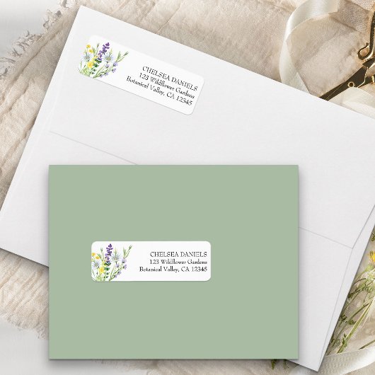 Wildblume Meadow Wedding Address Label