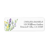 Wildblume Meadow Wedding Address Label (Vorne)