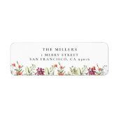 Wildblume Meadow Wedding Address Labels (Vorne)