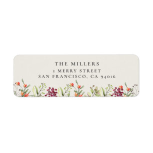 Wildblume Meadow Wedding Address Labels - Ecru