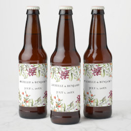 Wildblume Meadow Wedding Bierflaschenetikett