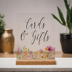 Wildblume Meadow Wedding Cards und Geschenke Acrylschild