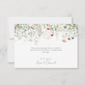 Wildblume Meadow Wedding Dankeskarte (Rückseite)