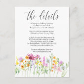 Wildblume Meadow Wedding Details Einschlusskarte Begleitkarte (Vorderseite)