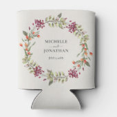 Wildblume Meadow Wedding Ecru Dosenkühler (Rückseite)