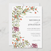 Wildblume Meadow Wedding Einladung (Vorderseite)