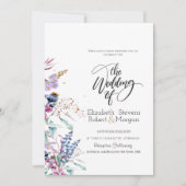 Wildblume Meadow Wedding Einladung (Vorderseite)