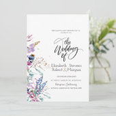 Wildblume Meadow Wedding Einladung (Stehend Vorderseite)