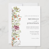 Wildblume Meadow Wedding Einladung (Vorderseite)