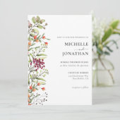 Wildblume Meadow Wedding Einladung (Stehend Vorderseite)