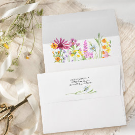 Wildblume Meadow Wedding Einladung Umschlag