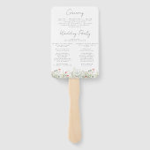 Wildblume Meadow Wedding Fächer (Rückseite)