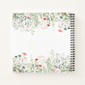 Wildblume Meadow Wedding Gästebuch Notizblock (Rückseite)
