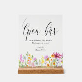 Wildblume Meadow Wedding Open Bar Acrylschild (Vorderseite)