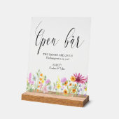 Wildblume Meadow Wedding Open Bar Acrylschild (Winkel)