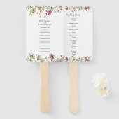 Wildblume Meadow Wedding Programm Fächer (Vorne und Hinten)