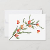 Wildblume Meadow Wedding RSVP-Karte Einladung (Rückseite)