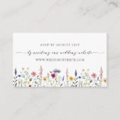 Wildblume Meadow Wedding RSVP Online Begleitkarte (Vorderseite)