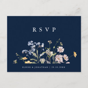 Wildblume Meadow Wedding RSVP Postkarte