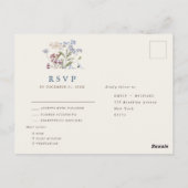 Wildblume Meadow Wedding RSVP Postkarte (Rückseite)