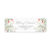 Wildblume Meadow Wedding Rücksendeadresse (Vorne)