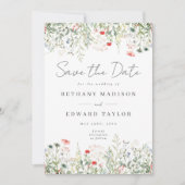 Wildblume Meadow Wedding Save The Date (Vorderseite)