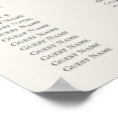 Wildblume Meadow Wedding Seating Chart Ecru Poster (Ecke)