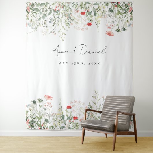 Wildblume Meadow Wedding Wandteppich (Beispiel)