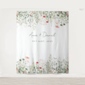 Wildblume Meadow Wedding Wandteppich (Vorderseite)