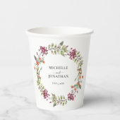 Wildblume Meadow Wedding White Pappbecher (Vorderseite)