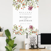 Wildblume Meadow Wedding Willkommenszeichen Poster (Heimbüro)
