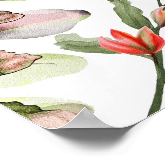 Wildblume Meadow Wedding Willkommenszeichen Poster (Ecke)