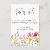 Wildblume Meadow Wedding wünscht gutes Gedicht Begleitkarte (Vorderseite)