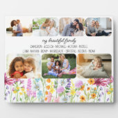 Wildblume Meine schöne Familie erste Namen 7 Foto Fotoplatte (Vorderseite)