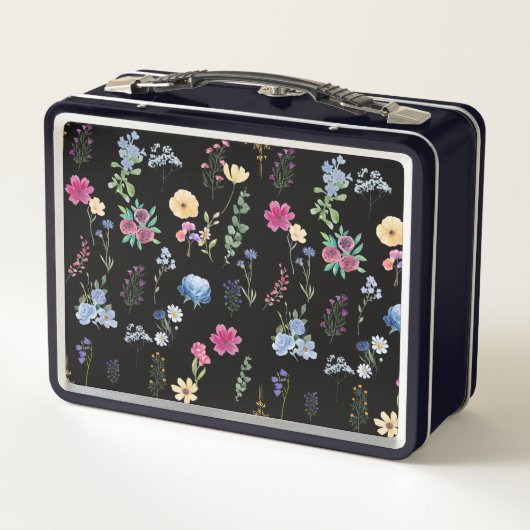 Wildblume Metall Brotdose (Rückseite)