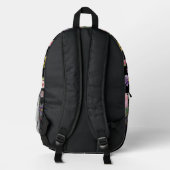 Wildblume Midnight Garden Bedruckter Rucksack (Rückseite)