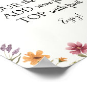 Wildblume Mimosa Bar Drink Zeichen Poster (Ecke)