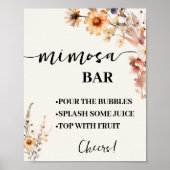 Wildblume Mimosa Bar Hochzeit im Herbst Poster (Vorne)