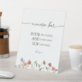 Wildblume Mimosa Bar Sign Sockelschild (In SItu)