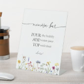 Wildblume Mimosa Bar Sign Sockelschild (In SItu)