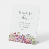 Wildblume Mimosa Bar Sign Sockelschild (Vorderseite)
