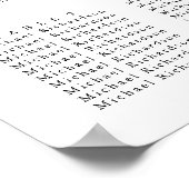 Wildblume Minimalistisch Hochzeit 12 Tischsitze Poster (Ecke)