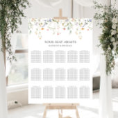 Wildblume Minimalistisch Hochzeit 15 Tischsitze Poster