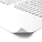 Wildblume Minimalistisch Hochzeit 18 Tischsitze Poster (Ecke)