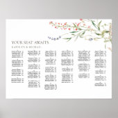 Wildblume Minimalistisch Hochzeit Alphabetisches S Poster (Vorne)