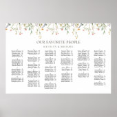 Wildblume Minimalistisch Hochzeit Alphabetisches S Poster (Vorne)