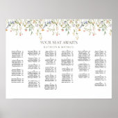 Wildblume Minimalistisch Hochzeit Alphabetisches S Poster (Vorne)