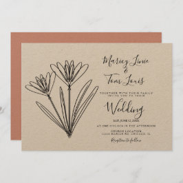 Wildblume mit Blütenblatt Einladung